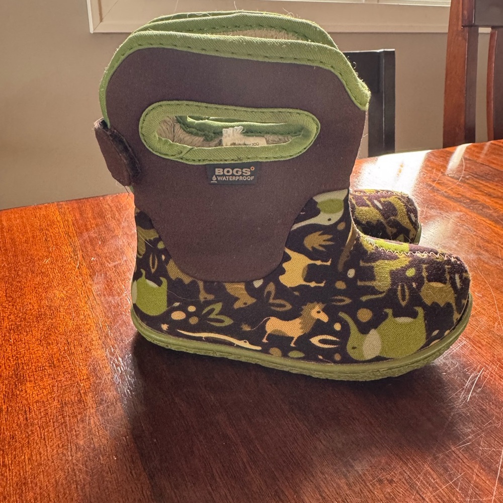 Bogs Waterproof Zoo Animal Boot - Green/Brown